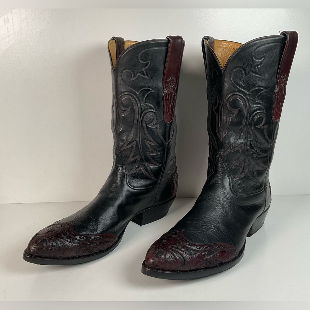 Tres Outlaws Custom Cowboy Boots | Tooled Wingtip Triad | Men’s 16 E